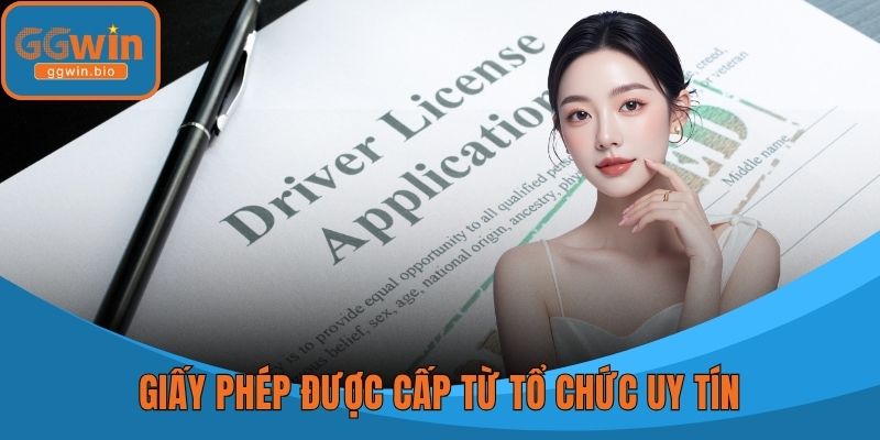 Giấy phép được cấp từ tổ chức uy tín