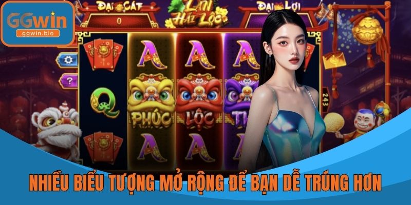 Nhiều biểu tượng mở rộng tính năng để bạn dễ trúng hơn